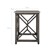 WOMO-DESIGN Hand-carved side table Florence, grey, Ø 45x45x55 cm, made of mango solid wood