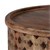 WOMO-DESIGN Tavolino intagliato a mano Bonn, marrone, Ø 75x35 cm, in legno di mango massiccio