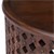 WOMO-DESIGN Okragly stolik kawowy ciemnobrazowy, Ø 75x35 cm, wykonany z litego drewna mango