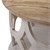 WOMO-DESIGN Okragly stolik boczny naturalny/bialy, Ø 75x35 cm, wykonany z litego drewna mango