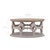 WOMO-DESIGN Okragly stolik boczny naturalny/bialy, Ø 75x35 cm, wykonany z litego drewna mango