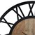 WOMO-DESIGN Wanduhr rund, Ø 76 cm, schwarz/natur, aus Eisen und Mangoholz