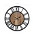WOMO-DESIGN Reloj de pared redondo, Ø 92 x 5 cm, negro/naturaleza, de hierro y madera de mango