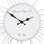 Velké nástenné hodiny s rímskymi císlicami Ø 85cm Biele/prírodné drevo WOMO Design