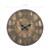 WOMO-DESIGN Zegar scienny okragly, Ø 76 x 5 cm, kolor szary/debowy, wykonany z zelaza i drewna mango