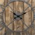 WOMO-DESIGN Relógio de parede redondo, Ø 92 x 5 cm, de cor cinzento/sobreak, feito de ferro e madeira de manga