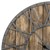WOMO-DESIGN Wandklok rond, Ø 92 x 5 cm, grijs/eikenkleur, gemaakt van ijzer en mangohout