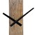 Reloj de pared WOMO-DESIGN redondo, Ø 76 x 5 cm, negro/madera de mango oscura, de hierro y madera de mango