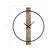 WOMO-DESIGN zegar scienny okragly, Ø 76 x 5 cm, czarny/ciemne drewno mango, wykonany z zelaza i drewna mango