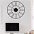 WOMO-DESIGN Wall clock round, Ø 76 x 5 cm, black, iron