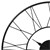 WOMO-DESIGN Zegar scienny okragly, Ø 76 x 5 cm, czarny, zelazo