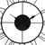 WOMO-DESIGN Zegar scienny okragly, Ø 92 x 5 cm, czarny, zelazo