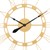 Duzy zegar scienny z cyframi rzymskimi Ø 85 cm Zelazo w kolorze starego zlota WOMO-DESIGN