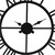 WOMO-DESIGN Väggklocka rund, Ø 76 cm, svart, järn och mangoträ