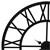 WOMO-DESIGN Horloge murale ronde, Ø 76 x 5 cm, noir, fer forgé