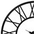 WOMO-DESIGN Väggklocka rund, Ø 92 cm, svart, järn och mangoträ
