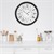 Relógio de parede grande com algarismos romanos Ø 71cm Branco/Preto Madeira WOMO Design