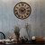 WOMO-DESIGN Relógio de parede redondo, Ø 76 x 5 cm, preto/natureza/cinzento, feito de ferro e madeira de manga