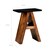 WOMO-DESIGN side table A-shape brown, 45x30x60 cm, made of solid acacia wood