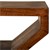 WOMO-DESIGN side table B-shape brown, 45x30x60 cm, made of solid acacia wood