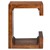 WOMO-DESIGN side table C-shape brown, 45x30x60 cm, made of solid acacia wood