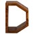 Beistelltisch D-Form 45x30x60 cm Braun aus Akazienholz  WOMO-Design