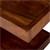 WOMO-DESIGN mesa lateral castanha em forma de F, 45x30x60 cm, feita de madeira maciça de acácia