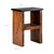 WOMO-DESIGN side table H-shape brown, 45x30x60 cm, made of solid acacia wood