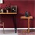 WOMO-DESIGN tavolino J-shape marrone, 45x30x60 cm, in legno massiccio di acacia