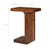 WOMO-DESIGN side table J-shape brown, 45x30x60 cm, made of solid acacia wood