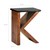 WOMO-DESIGN stolik boczny K-shape brazowy, 45x30x60 cm, wykonany z litego drewna akacjowego