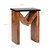 Mesa auxiliar WOMO-DESIGN M-Form marrón, 45x30x60 cm, de madera de acacia maciza