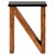 WOMO-DESIGN tavolino a forma di N marrone, 45x30x60 cm, in legno massiccio di acacia