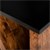 WOMO-DESIGN mesa lateral castanha em forma de N, 45x30x60 cm, feita de madeira maciça de acácia