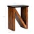 WOMO-DESIGN side table N-shape brown, 45x30x60 cm, made of solid acacia wood