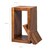 WOMO-DESIGN stolik boczny Q-form brazowy, 45x30x60 cm, wykonany z litego drewna akacjowego