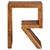 WOMO-DESIGN mesa lateral castanha em forma de R, 45x30x60 cm, feita de madeira maciça de acácia