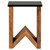 Mesa auxiliar WOMO-DESIGN en forma de W marrón, 45x30x60 cm, de madera de acacia maciza