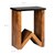 WOMO-DESIGN side table W-shape brown, 45x30x60 cm, made of solid acacia wood