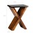 WOMO-DESIGN side table X-shape brown, 45x30x60 cm, made of solid acacia wood