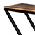 Beistelltisch Z-Form 45x30x60 cm Natur/Schwarz aus Sheesham Holz und Metall WOMO-Design