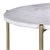 WOMO-DESIGN mesa lateral branca, Ø 40x50 cm, metal e mármore