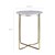 WOMO-DESIGN side table white, Ø 40x50 cm, metal and marble