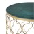 Sidebord sæt af 2 runde Ø 40x45 / 45x50 cm guld/grønt metal og marmor WOMO-DESIGN