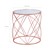 WOMO-DESIGN side tables set of 2 copper glossy with mirror glass top
