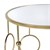 WOMO-DESIGN set of 2 side tables, gold, Ø 40x45/45x55 cm, round, made of metal coating and mirror glass