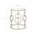 Sidebord sæt af 2 runde Ø 40x45 / 45x55 cm guld lavet af metal og spejlglas WOMO-Design