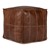 WOMO-DESIGN Sgabello a seduta quadrata marrone, 40x40x40 cm, in pelle con imbottitura in cotone