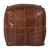 WOMO-DESIGN Square seat stool brown, 40x40x40 cm, made of leather with cotton filling