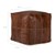 WOMO-DESIGN Taburete de asiento cuadrado marrón, 40x40x40 cm, de cuero con relleno de algodón